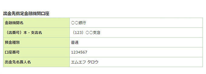 登録情報詳細の画像です。